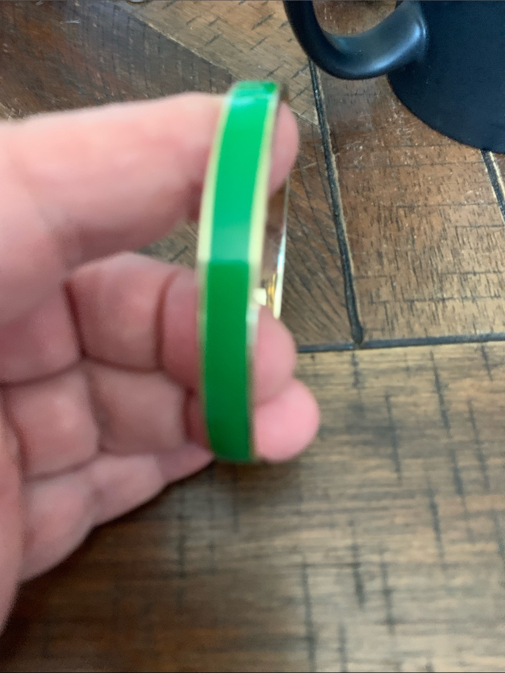 NWOT GAP Gold-Tone Green Enamel Cuff Bracelet